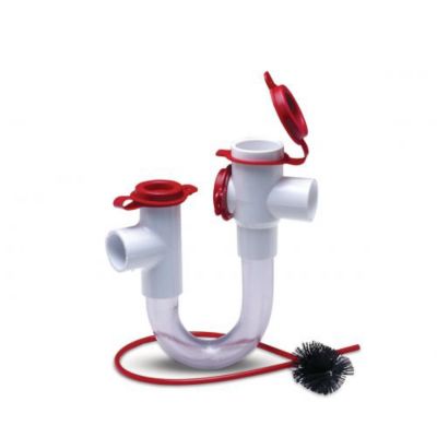 EZ - Trap 3/4" Economy Blow Molded Trap Kit With Brush, 1" Drop