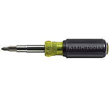 Klein 32500 11-IN-1 #1 and #2 Phillips Screwdriver/Nut Driver, 4" Shaft, Cushion Grip