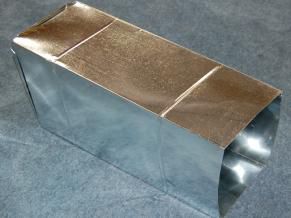 14.25" x 30.25", #045 Slant Top Plenum Box, 19" Height, 1/2" Liner and Flange