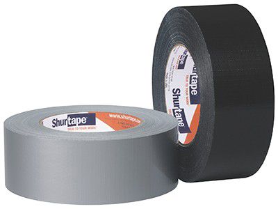 Shurtape PC 590 Utility Grade Cloth Duct Tape, 48mm x 55m, Black