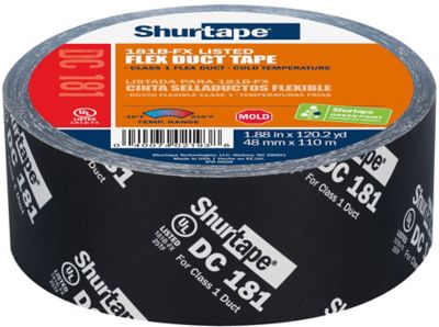 Shurtape 205330, DC 181 UL Listed & Printed Film Duct Tape, 2" x 120 yd., Black Printed