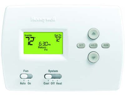 Honeywell TH4110D1007, Digital Horizontal Programmable Thermostat, Conventional 1 Heat/1 Cool