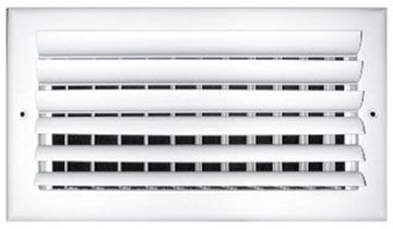 302 Series 10X10 2-Way Adjustable Curved Blade Register with Multi-Shutter Damper, Aluminum