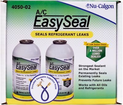 Nu-Calgon 4050-02, A/C EasySeal Refrigerant Leak Sealant Display Pack, (2) 2.5 Ounce Display Pack