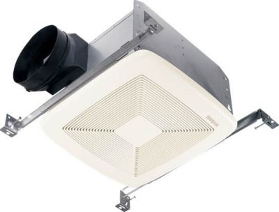 QTXE110, Very Quiet Bath Fan, White Grille, 110 CFM, ENERGY STAR Qualified, 0.7 Sones, Ceiling Installation
