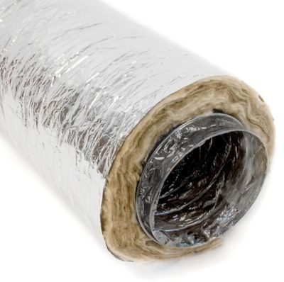 20" x 25' Insulated Flexible Air Duct Class 1 R-4.2 Polyester Core Metalized Vapor Barrier" Boxed