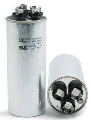 FirstChoice 4JR0550-II-EW, 50/5 MFD Dual Run Capacitor, 440 VAC, Round