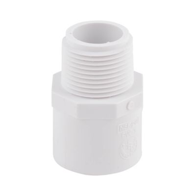 Schedule 40 PVC Male Adapter, 3/4 IN, Mpt x Soc, 10/pkg