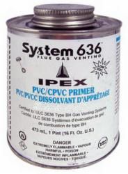 IPEX 196017 System 636 PVC/CPVC Primer, Low VOC, Clear, 1 Pint, 473 ml.