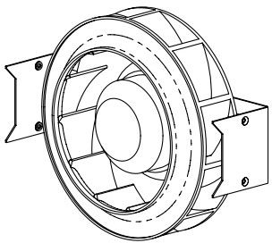 Healthy Climate 103425-01, AprilAire 5332, Dehumidifier Blower Impeller Assembly with Bracket, For HCWH-090/135