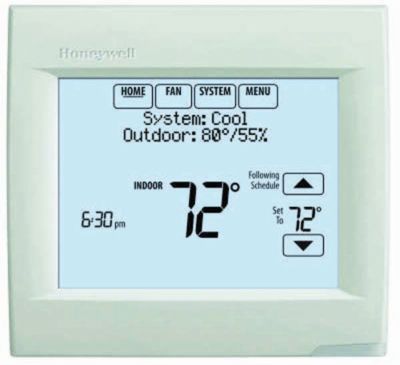 Honeywell TH8110R1008, Touchscreen Digital Programmable Thermostat, Heat Pump 1 Heat/1 Cool, Conventional 1 Heat/ Cool