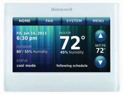 Honeywell TH9320WF5003, Touchscreen Programmable Thermostat, WiFi, Heat Pump 3 Heat/2 Cool, Conventional 2 Heat/2 Cool