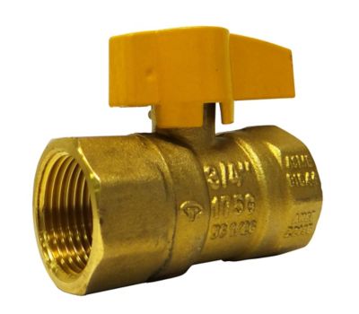 JMF 8478012129800, 3/4" x 3/4" Two Piece Gas Valve with 600 Series Lever Handle