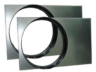 The Metal Shop 001-341, Square to Round Package Unit Adapter, 18.125 x 18.125" to 14" Round