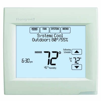 Honeywell TH8321WF1001, VisionPRO® 8000 WiFi Programmable Thermostat, Heat Pump 3 Heat/2 Cool, Conventional 2 Heat/2 Cool