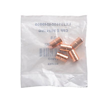Copper Rolled Stop Coupling, 3/8", C x C, 5/Pkg