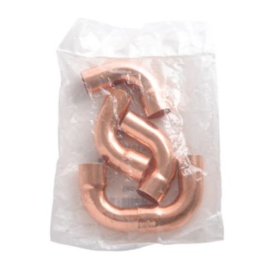 Copper Long Radius Street Elbow, 90 Deg, 3/4", C x C, 5/Pkg