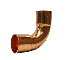 Copper Long Radius Elbow, 90 Deg, 7/8", C x C, 5/Pkg
