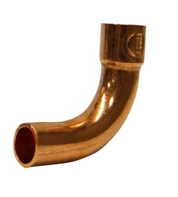 Copper Long Radius Street Elbow, 90 Deg, 3/8", C x C, 5/Pkg