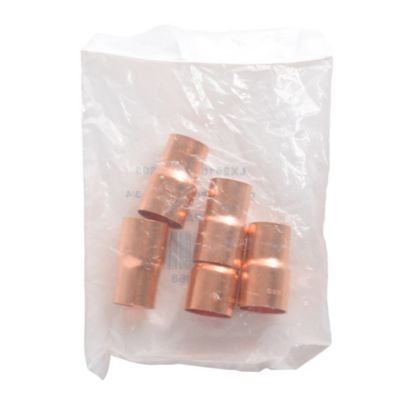 Copper Reducer Coupling, 7/8 x 3/4, C x C, 5/pkg