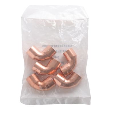 Copper Elbow, 90 Deg, 3/4" C x C, 5/Pkg