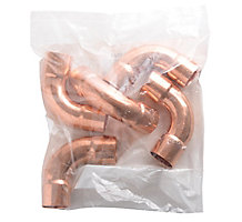 Copper Long Radius Elbow, 90 Deg, 1-1/8", C x C, 5/Pkg