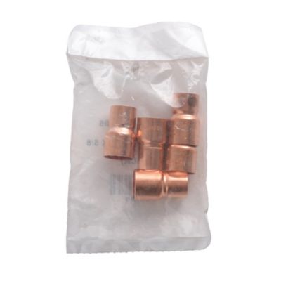 Copper Reducer Coupling, 3/4 x 5/8, C x C, 5/pkg