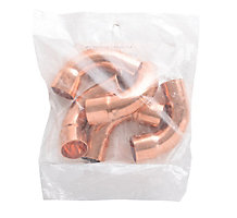 Copper Long Radius Street Elbow, 90 Deg, 1-1/8", C x C, 5/Pkg