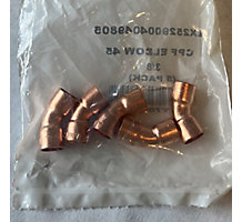 Copper Elbow, 45 Deg, 3/8" C x C, 5/Pkg