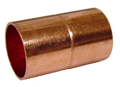 Copper Rolled Stop Coupling, 1/4", C x C, 5/Pkg