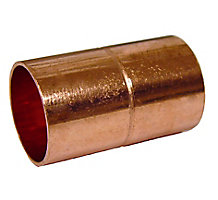 Copper Rolled Stop Coupling, 1/4", C x C, 5/Pkg