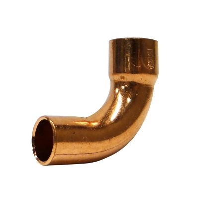 Copper Long Radius Street Elbow, 90 Deg, 1/2", C x C, 5/Pkg