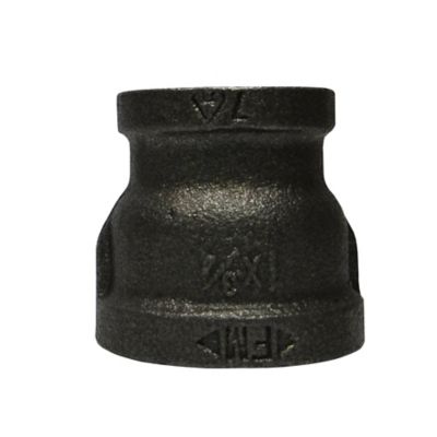 Black Iron Reducing Coupling, 1 x 3/4 IN, 5/Pkg