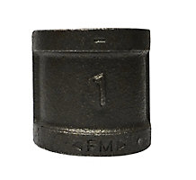 Black Iron Coupling, 1 x 1 IN, 5/Pkg