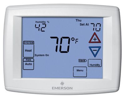 White Rodgers 1F95-1291 Blue, Universal Programmable Thermostat, 7 day, Multi-Stage, 12 in. Touchscreen