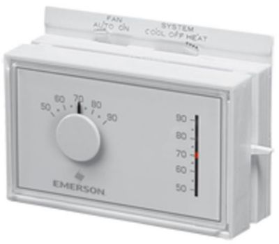 White Rodgers 1F56N-444, Mechanical Thermostat, Universal 1 Heat/1 Cool