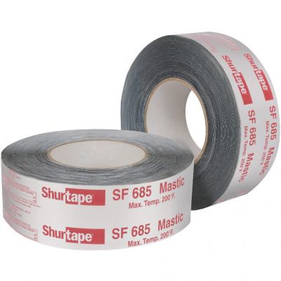 Shurtape 200666, SF 685 ShurMASTIC Printed Butyl Foil Tape, 3" x 100', Silver Printed