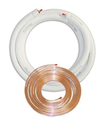 JMF 061408500H, 3/8"L x 7/8"S x 1/2" Wall x 50', EZ-PULL Insulated Lineset, Plain End, White