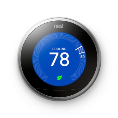 Nest T3008US, Digital Programmable Thermostat, WiFi, Universal, 3 Heat/2 Cool