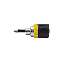 Klein 32593 6-in-1 Ratcheting Stubby Screwdriver