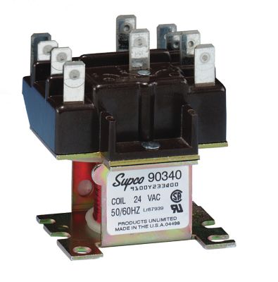 Supco 90340 Switching Fan Relay, 24 VAC, DPDT