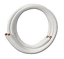 JMF DL06100850H, 3/8"L x 5/8"S x 1/2" Wall x 50', EZ-PULL Insulated Lineset, Flare Nut End, White