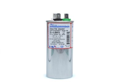 AmRad USA2227, 35/5 MFD Dual Run Capacitor, 440 VAC, Round