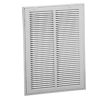 Hart & Cooley 673, 12 x 24 In Steel Return Air Filter Grille, Removable Face; Accepts 1" Filter; 1/2" Blade Spacing Set at 40 Deg, Bright White