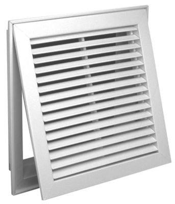 Hart & Cooley 96AFB, 24 x 12 In Steel Return Air Filter Grille, Removable Face; Accepts 1" Filter; 3/4" Fins Spaced at 35 Deg, Bright White