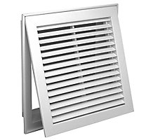 Hart & Cooley 96AFB, 24 x 12 In Steel Return Air Filter Grille, Removable Face; Accepts 1" Filter; 3/4" Fins Spaced at 35 Deg, Bright White