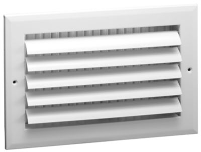 Hart & Cooley A611MS Series, Aluminum Sidewall Supply Register, 4 x 8 In, 1-Way; Adjustable Blades, Bright White