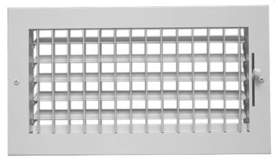 Hart & Cooley 110M Series, Steel Sidewall Supply Register, 8 x 10 In, 1-Way; Multi-Shutter Damper, Bright White