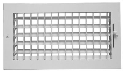 Hart and Cooley 703953 Steel Register Adjustable Vertical Face Bars, Multi-Shutter Damper, 110M Series, 12"x6", White