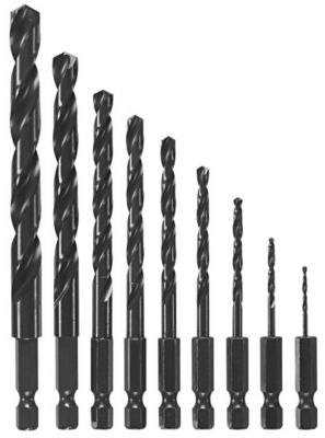 Bosch BL9IM Impact Tough Black Oxide Drill Bit Set, 9 pc.